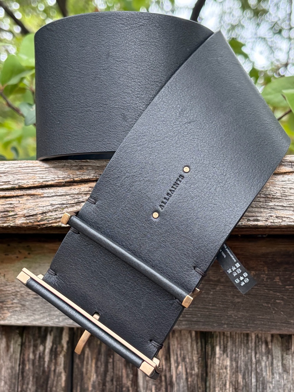 All Saints Wide Leather w/ Gold hardware